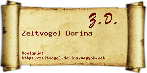 Zeitvogel Dorina névjegykártya